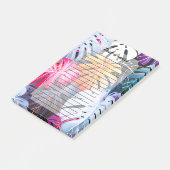 Tropische zomer Monstera bladeren Post-it® Notes (Schuin)