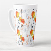 Tropische zomer | Mooie gele bloemblaadjes Design Latte Mok (Linkerhoek)