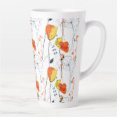 Tropische zomer | Mooie gele bloemblaadjes Design Latte Mok (Rechts)