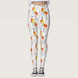 Tropische zomer | Mooie gele bloemblaadjes Design Leggings