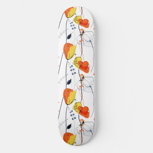 Tropische zomer | Mooie gele bloemblaadjes Design Persoonlijk Skateboard (Voorkant)
