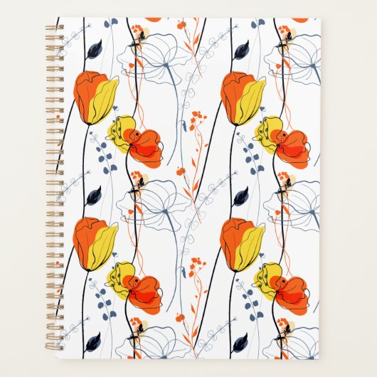 Tropische zomer | Mooie gele bloemblaadjes Design Planner (Voorkant)