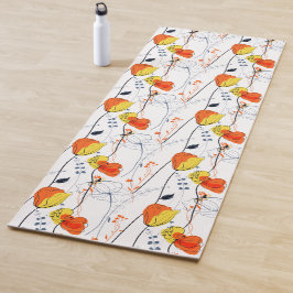 Tropische zomer | Mooie gele bloemblaadjes Design Yogamat