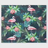 Tropische zomer naadloos patroon met flamingo bir cadeaupapier (Vlak)