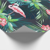 Tropische zomer naadloos patroon met flamingo bir cadeaupapier (Hoek)