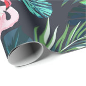 Tropische zomer naadloos patroon met flamingo bir cadeaupapier (Rol Hoek)