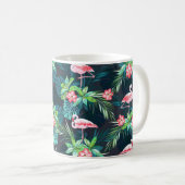Tropische zomer naadloos patroon met flamingo bir koffiemok (Voorkant rechts)