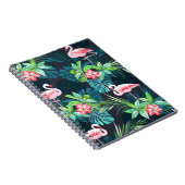 Tropische zomer naadloos patroon met flamingo bir notitieboek (Rechterzijde)