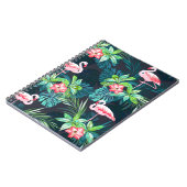 Tropische zomer naadloos patroon met flamingo bir notitieboek (Linkerzijde)