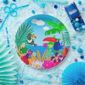 Tropische zomer papieren bordje (Feest)