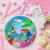 Tropische zomer papieren bordje (Feest)