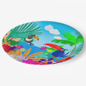 Tropische zomer papieren bordje (Gekanteld)