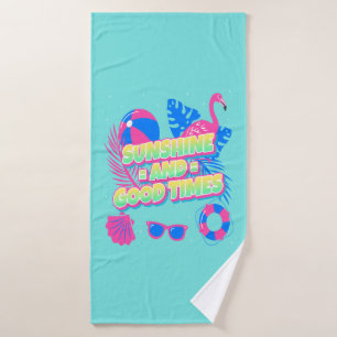 Tropische zomer plezier vibes badhanddoek