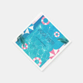 Tropische zomer Pool Party Servet (Hoek)