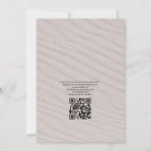 Tropische zomer QR Code RSVP Beach Weddenschap Kaart (Achterkant)