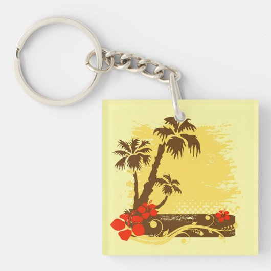 Tropische zomer sleutelhanger (voorkant)