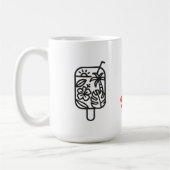 Tropische Zomer Slurpen Koffiemok | Minimalistisch (Links)
