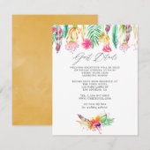 Tropische zomer strand bruiloft gastgegevens informatiekaartje (Voorkant / Achterkant)