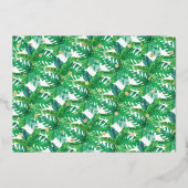 Tropische zomer strand Luau jongens 1e verjaardag Folie Uitnodiging (Achterkant)