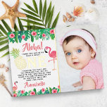 Tropische Zomer Strand Luau Meisje 1e Verjaardag F Folie Uitnodiging<br><div class="desc">Zeg dank u in stijl met deze lieve en zeer trendy echte folie geperst 1e verjaardagsfoto bedankjes. Dit ontwerp is gemakkelijk te personaliseren met uw eigen speciale foto en bewoording en uw gasten zullen blij zijn wanneer ze deze fantastische dank ontvangen.</div>