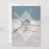 Tropische zomer strand QR-code RSVP bruiloft Kaart (Voorkant)
