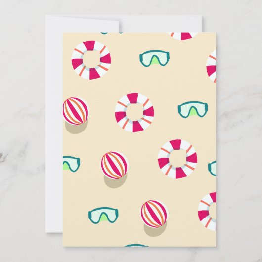 Tropische zomer strand tweede verjaardag kaart (Achterkant)