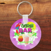 Tropische zomer Sun Cocktail Drinken Bar Fun Sleutelhanger (Voorkant)