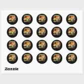 Tropische zomer surfen sinterklaas 6 pack kerst ronde sticker (Vel)