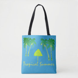 Tropische zomer tote bag