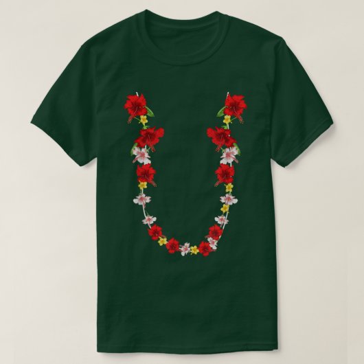 Tropische zomer van de Hawaiiaanse bloem T-shirt (Design voorkant)