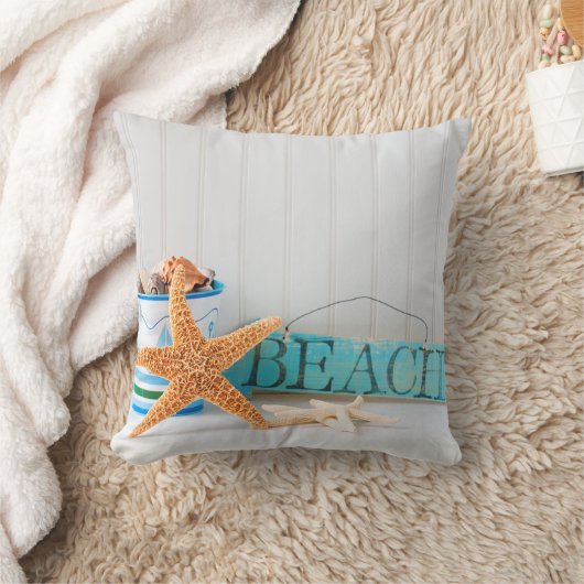 Tropische Zomer van Starfish Beach Kussen (Deken)