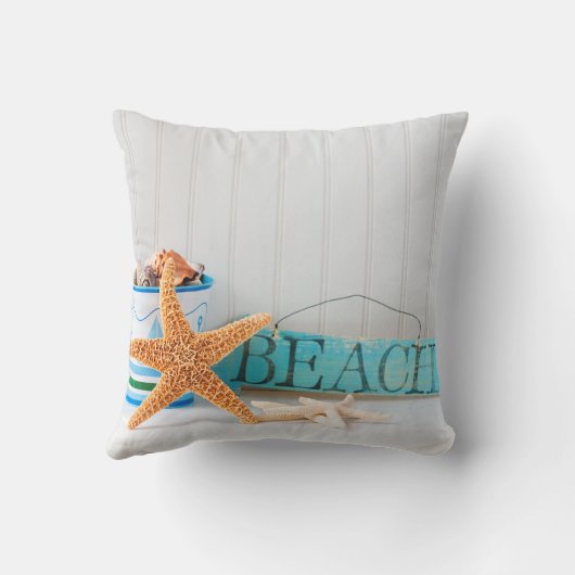 Tropische Zomer van Starfish Beach Kussen (Achterkant)