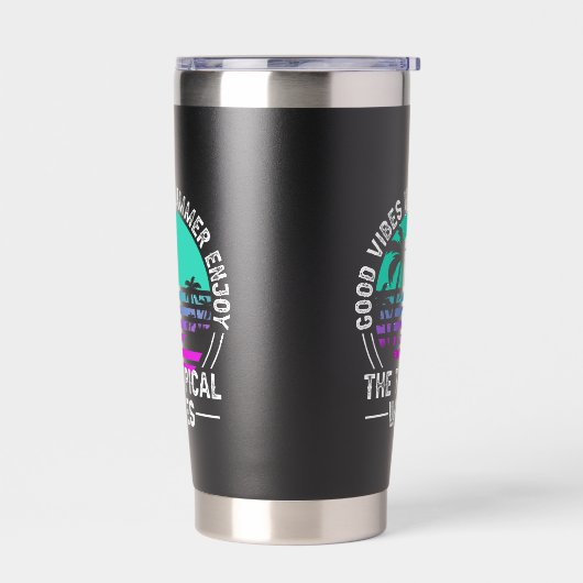 Tropische zomer vibes-82646 geïsoleerde drinkbeker (Links)