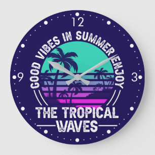 Tropische zomer vibes-82646 grote klok