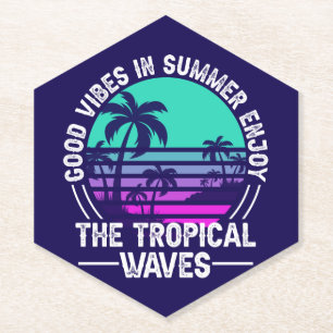 Tropische zomer vibes-82646 kartonnen onderzetters