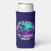 Tropische zomer vibes-82646 seltzer blikjeskoeler (Seltzer Voorkant)
