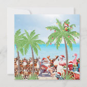 Tropische zomer vibes kerst in juli feest feestdagenkaart (Voorkant)