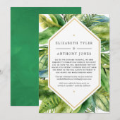 Tropische zomer virtueel huwelijk beperkte gastenl aankondiging (Voorkant / Achterkant)