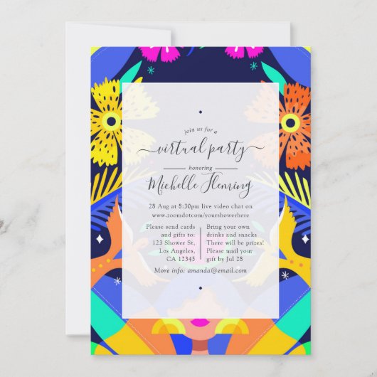 Tropische Zomer Virtuele Uitnodiging van de Verjaa (Voorkant)