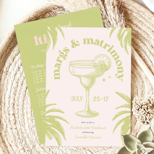 Tropische zomer vrijgezellenweekend kaart