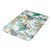 Tropische zomer waterverf van ananas Parrot Badmat (Gekanteld)