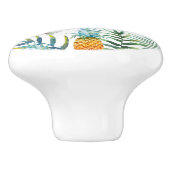 Tropische zomer waterverf van ananas Parrot Keramische Knop (Zijkant)