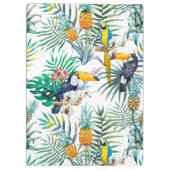Tropische zomer waterverf van ananas Parrot Klembord (Achterkant)
