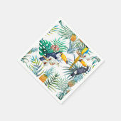 Tropische zomer waterverf van ananas Parrot Servet (Hoek)