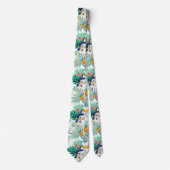 Tropische zomer waterverf van ananas Parrot Stropdas (Voorkant)