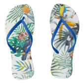Tropische zomer waterverf van ananas Parrot Teenslippers (Voetbed)