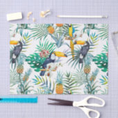 Tropische zomer waterverf van ananas Parrot Tissuepapier (Craft)