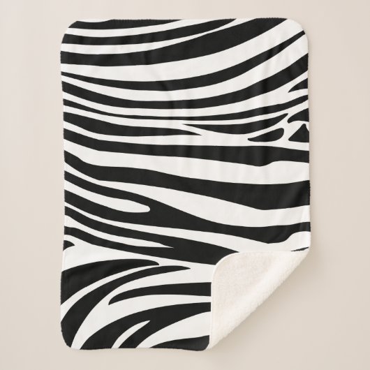 Tropische zomer Zebra Stripes Trendy Pattern Sherpa Deken (Voorkant)