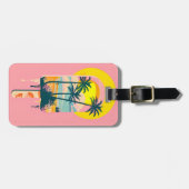 Tropische Zomer Zonsondergang Snoepparadijs Bagagelabel (Voorkant horizontaal)