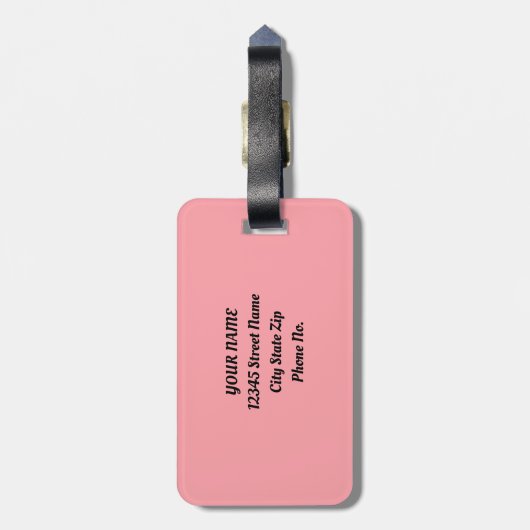 Tropische Zomer Zonsondergang Snoepparadijs Bagagelabel (Achterkant verticaal)